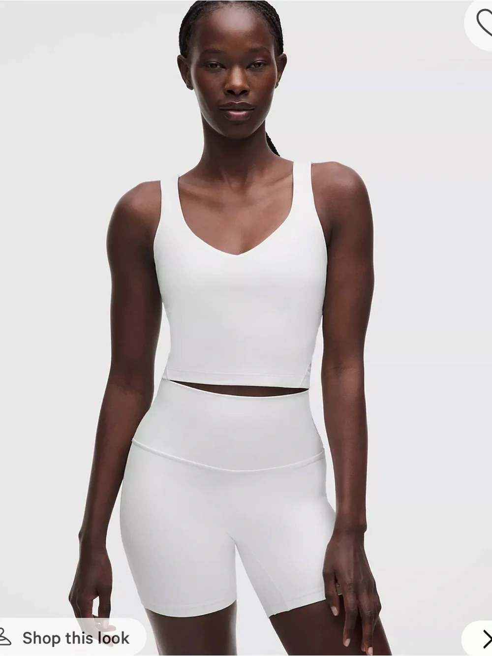 2 for $30 sale: Lululemon white align tank / longline sports bra - 6